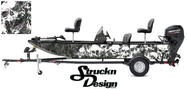Boat Wrap Realistic Grass Blades Camo Vinyl Decal Fishing US